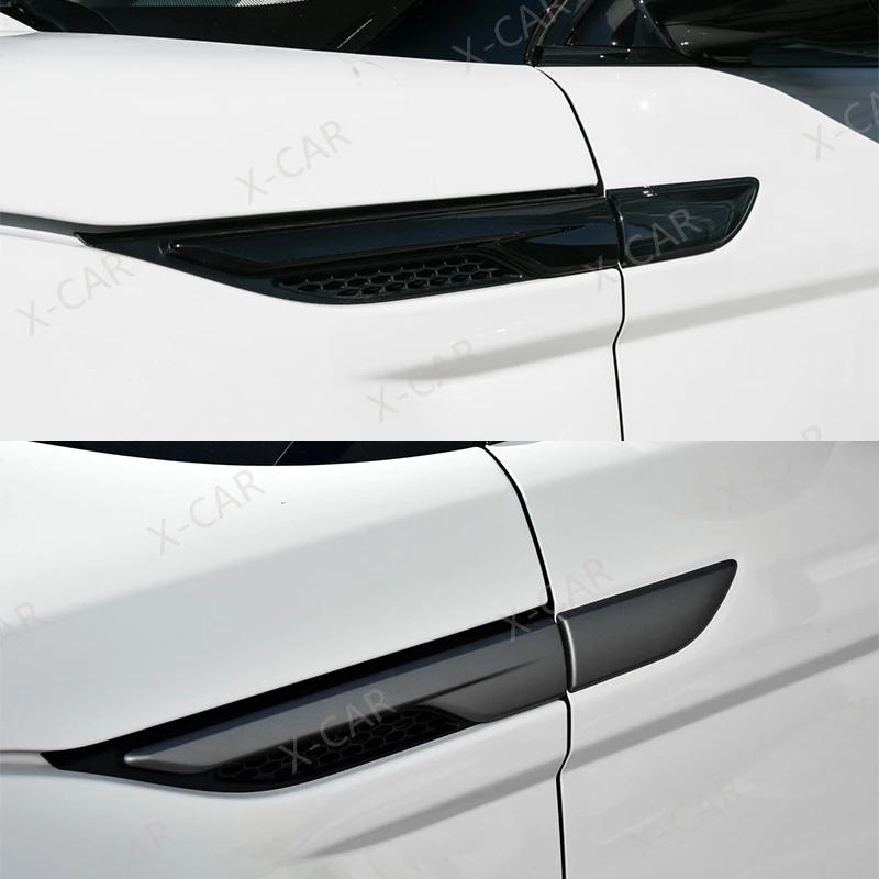 سيارة الباب الأمامي درابزين الجانب مصبغة ورقة لوحة منفذ الهواء صب غطاء الكسوة قطاع لاند روفر رينج روفر إيفوك 2011-2019 #3