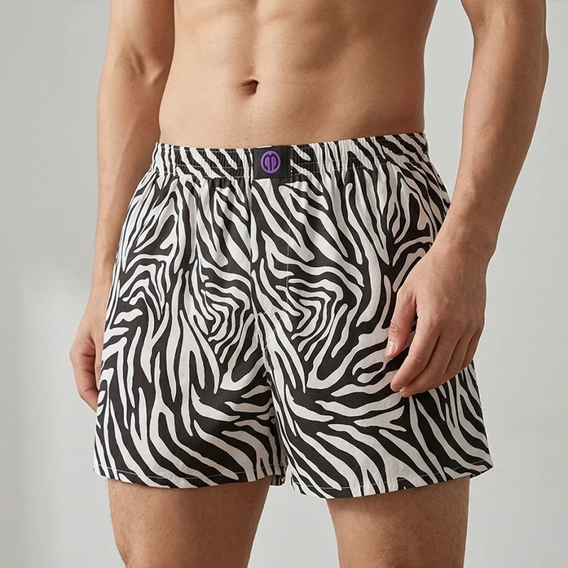

Summer Underwear Sleepwear Basics Men’s Loose Fit Cotton Boxer Shorts Home Sleep Lounge