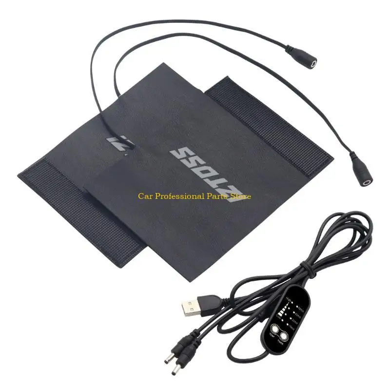 R53D درجة الحرارة القابلة للتعديل قفازات USB مدفأة للدراجة النارية مقاومة للتدفئة السريعة المضادة للانزلاق قبضة الشتاء تدفئة