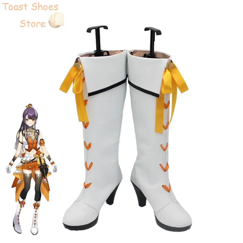 

Umise Yotsuha Обувь для косплея Vtuber Реквизит для косплея Обувь из искусственной кожи Сапоги на Хэллоуин Костюм Опора