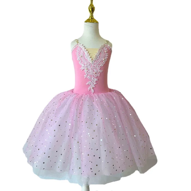 Neues Ballettkleid für Mädchen, Schulgruppe, Performance-Kleid für Kinder, Prinzessinnenkleid