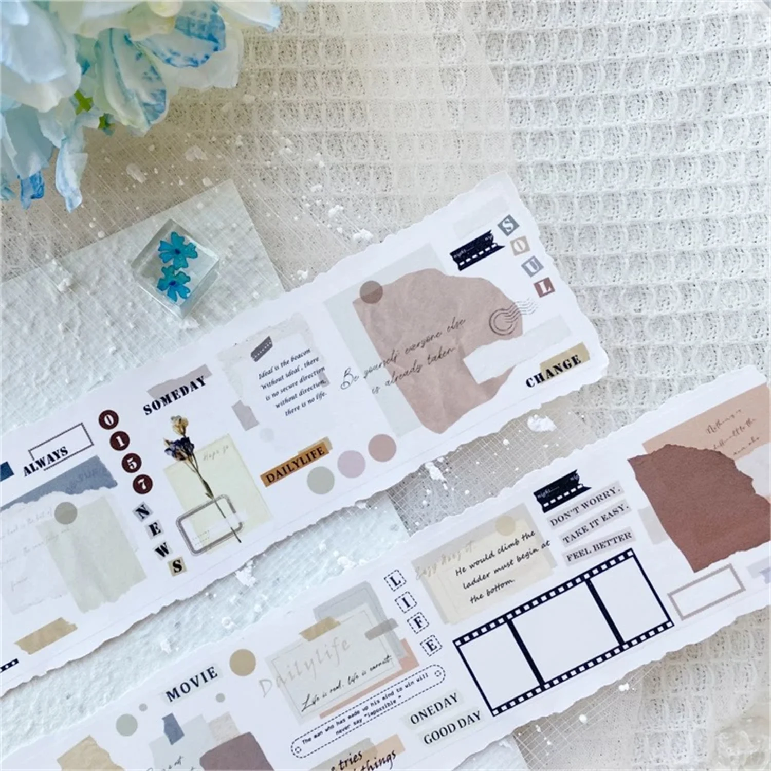 

Ayuh Studio винтажная ретро бумажная лента васи ПЭТ для изготовления карточек-планировщика DIY план для скрапбукинга декоративная наклейка