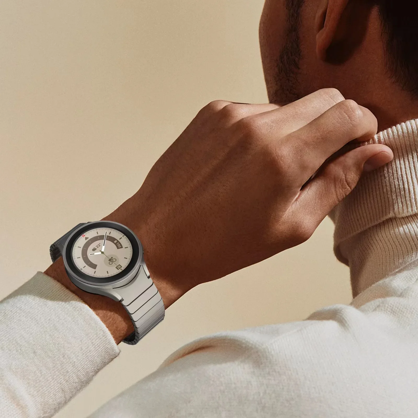 Metal Link Bracelet For Samsung Galaxy Watch 6 4 Classic 47mm 46mm 43mm Pro 45mm No Gap Wristband Watch 7 6 5 4 40mm 44mm Strap