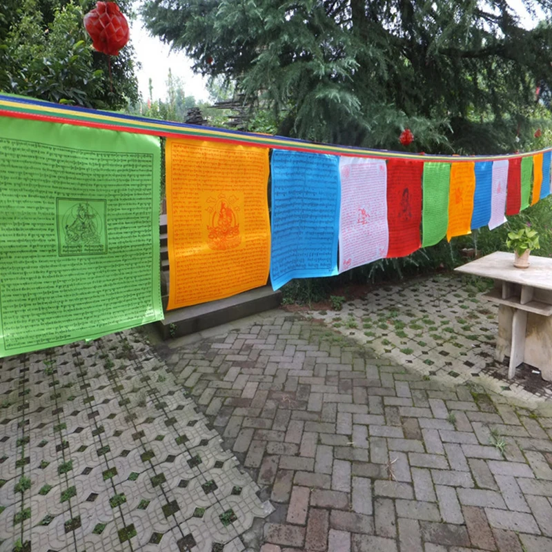 Religious Flag Tibetan Buddhist Prayer Flag Tibet Lung Ta Banner Scriptures FlagHot