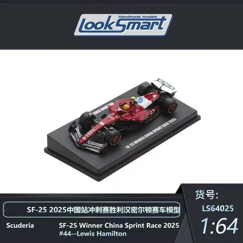 Looksmart 1:64 Scuderia SF-25 Winner China Sprint Race 2025 #44--Lewis Hamilton Diecast Model Car