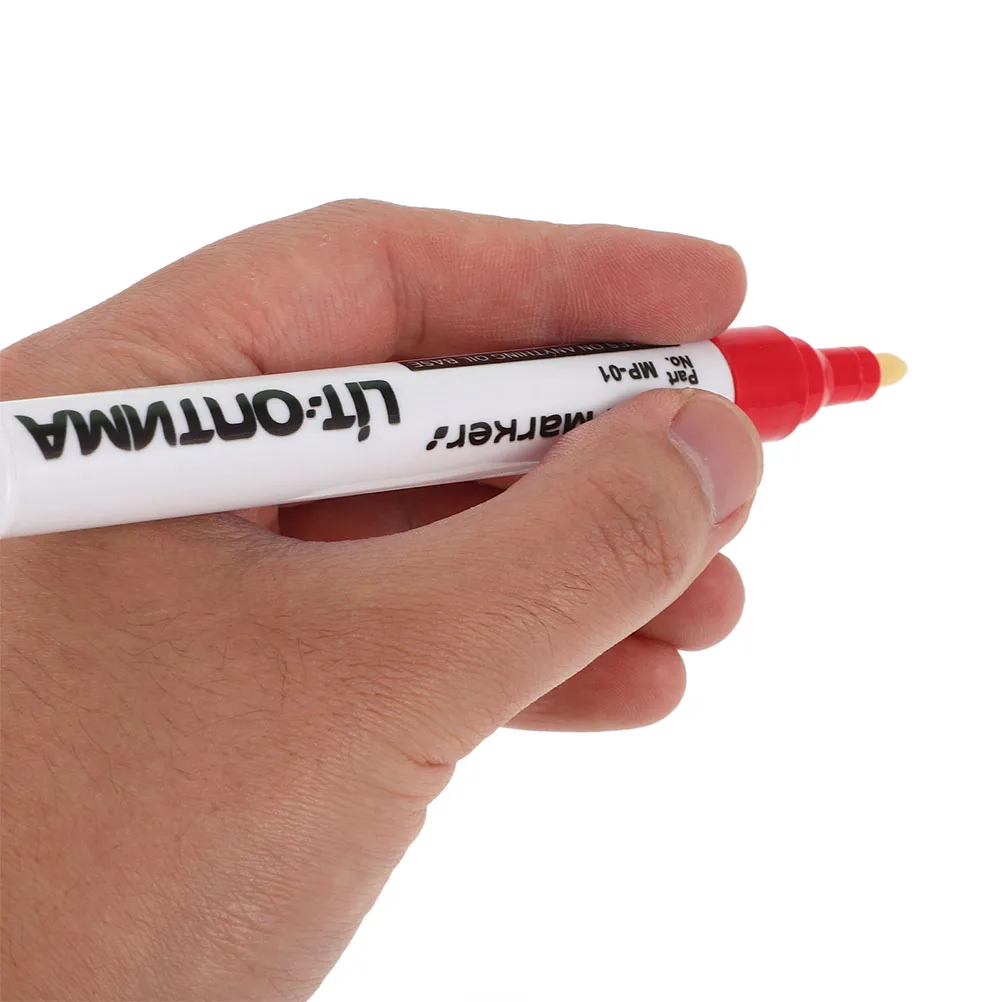 3pcs Waterproof Paint Pen Oil Based Marker Fine Tip Monument Graffiti Writing Tool For Metal Plastic Wood Diy Repair Project