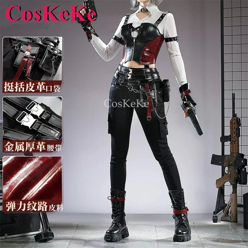 CosKeKe Leading Lady Cosplay Game Love And Deepspace Costume Miss Hunter Skin Combat Uniforms Activity Party Role Play Clothing