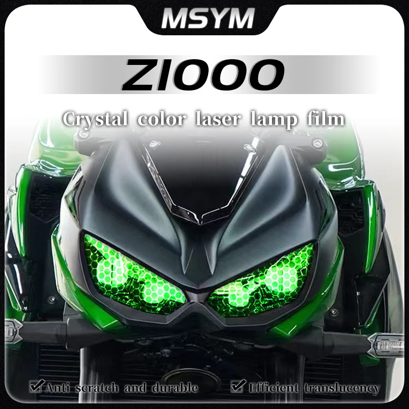 

For Kawasaki Z1000 Z 1000 z1000 z 1000 2022 Honeycomb laser film headlight transparent film protective sticker accessories