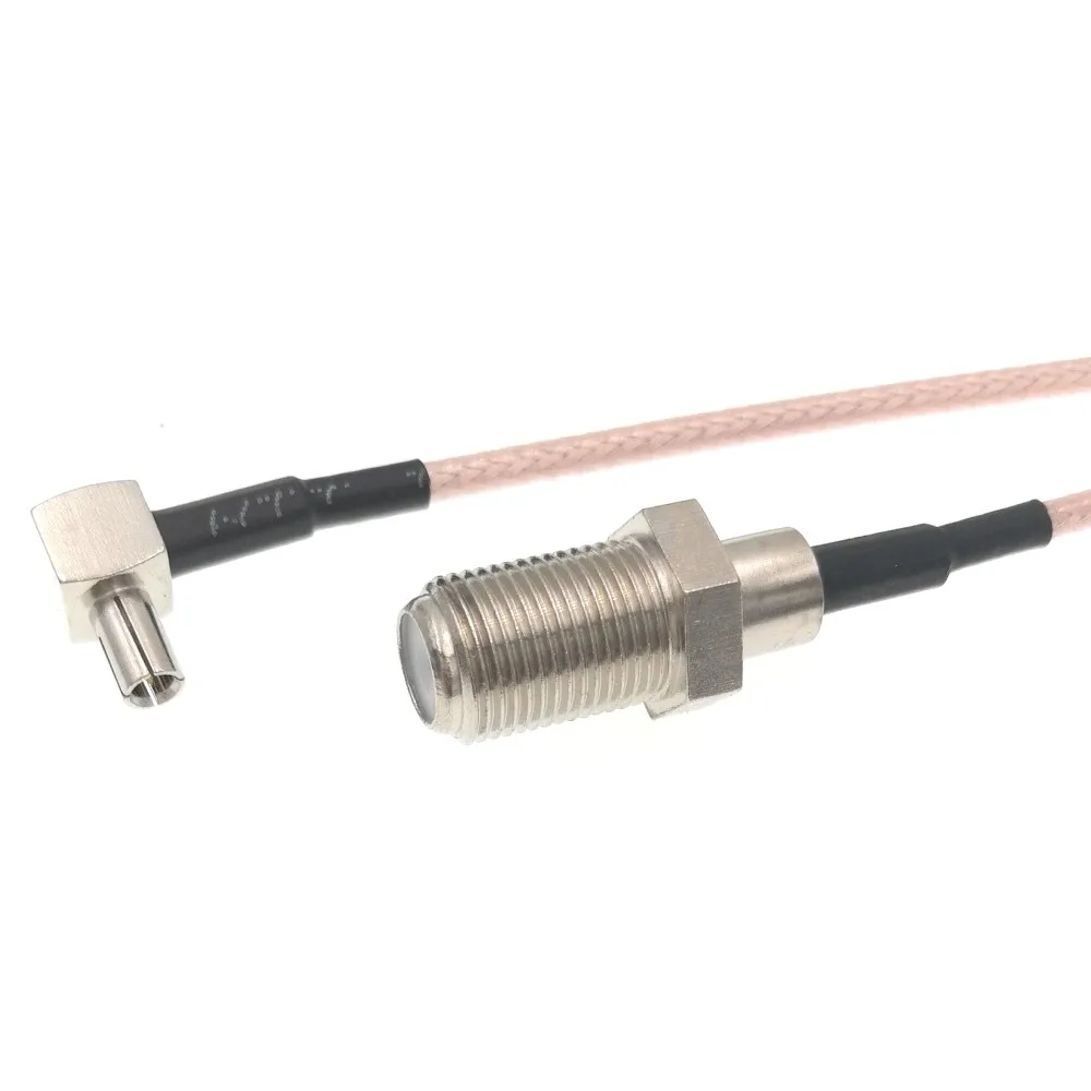 100PCS TS9 Male Right Angle TO F Type Female Jack RG316 15CM & 20CM Pigtail Cable