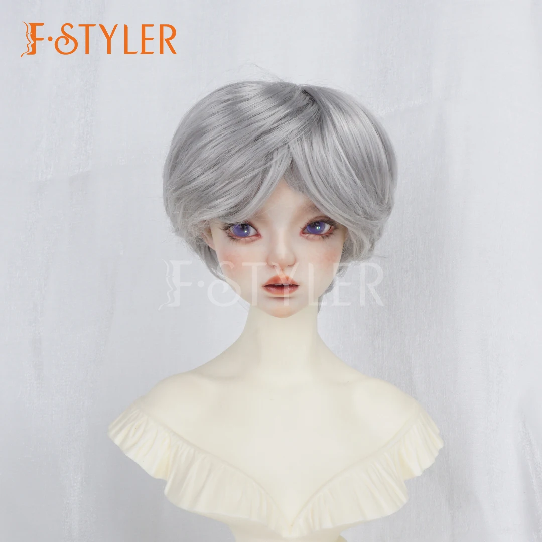 

FStyler 9-10 дюймов кукольные парики 1/3 короткая крутая прическа для мальчиков BJD волосы 8-9 дюймов Boycut синтетический мохеровый парик куклы