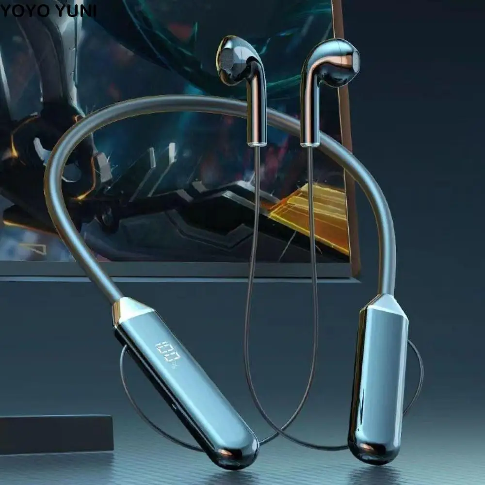 

Waterproof Bluetooth Earphone Bluetooth With Microphone Wireless Headphones Aluminum Alloy Bilateral Stereo Neckband Headphones