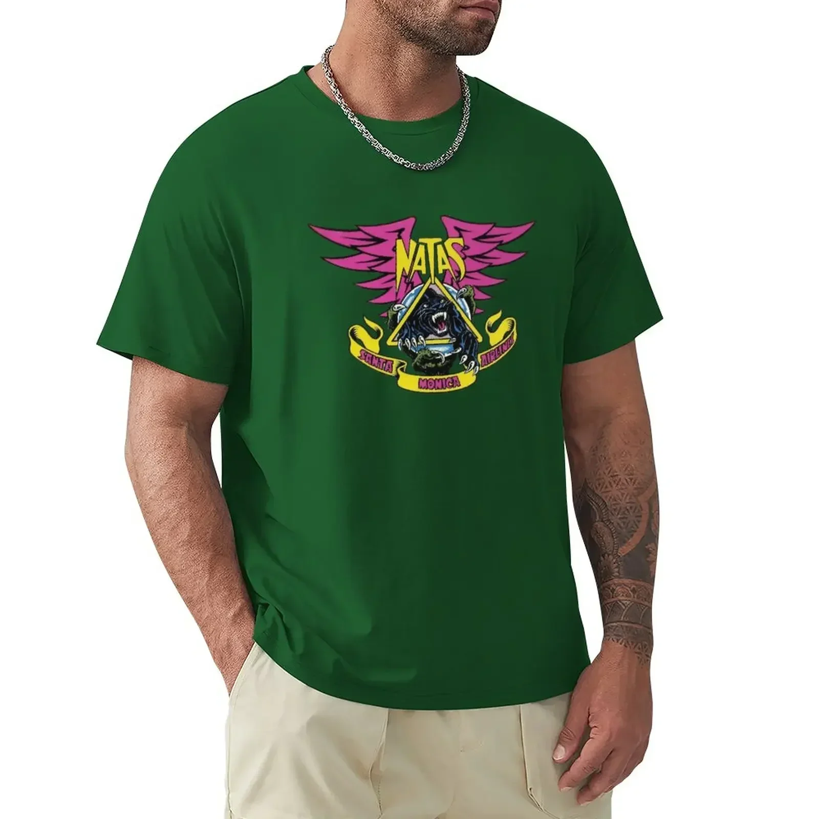 YHLQMDLG Skull Bad  T-Shirts Natas claw and panther, skateboard T-Shirt Aesthetic clothing anime vintage mens graphic funny image 5