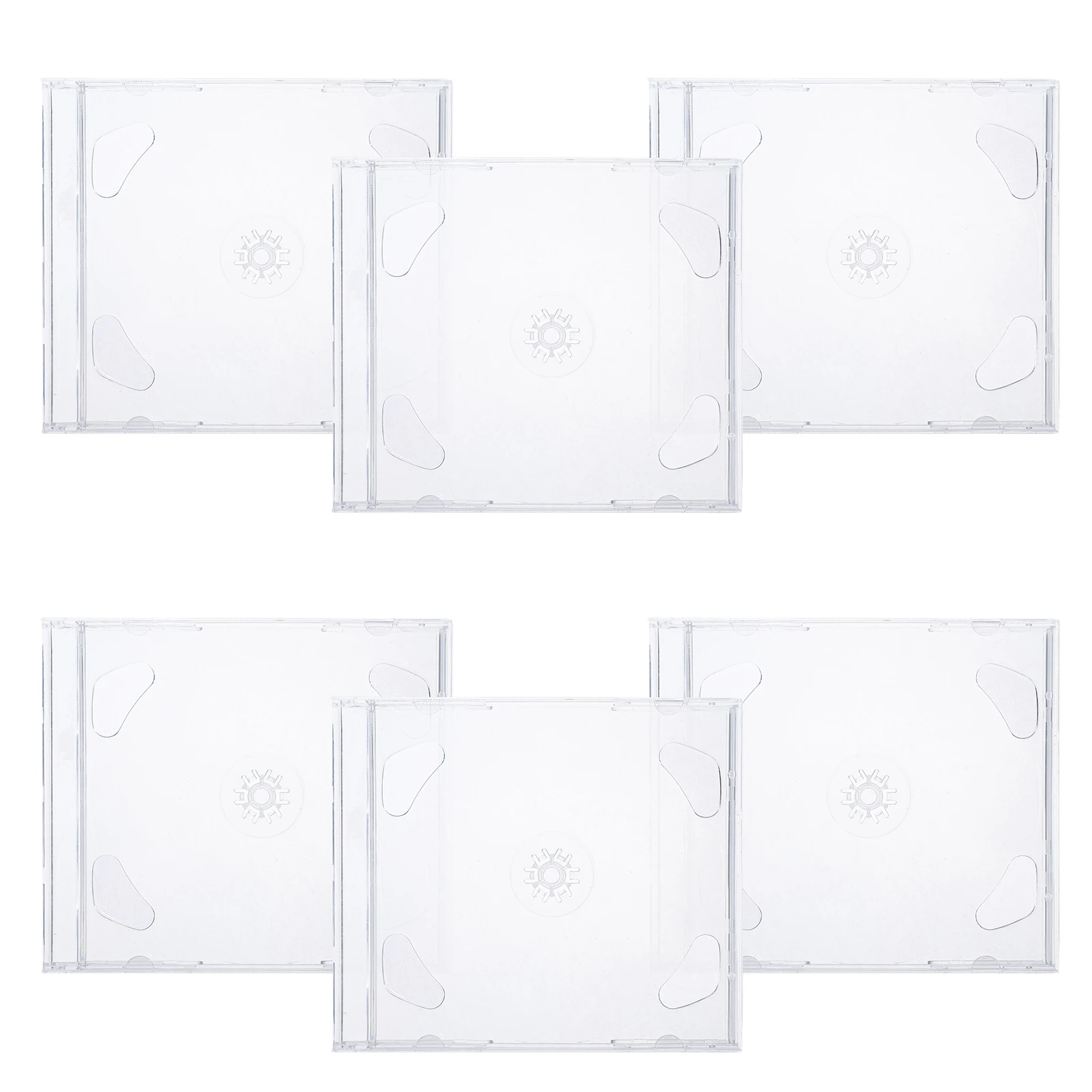 

6 Pcs Disc CD Case Storage Holder Fully Transparent Organizer Container Dvd Organizers Holders