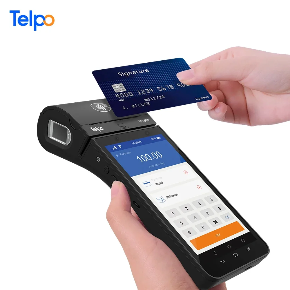 

Telpo TPS900 Android Ручной счетчик Android Edc Биометрический POS-устройство с принтом пальцев и сканером
