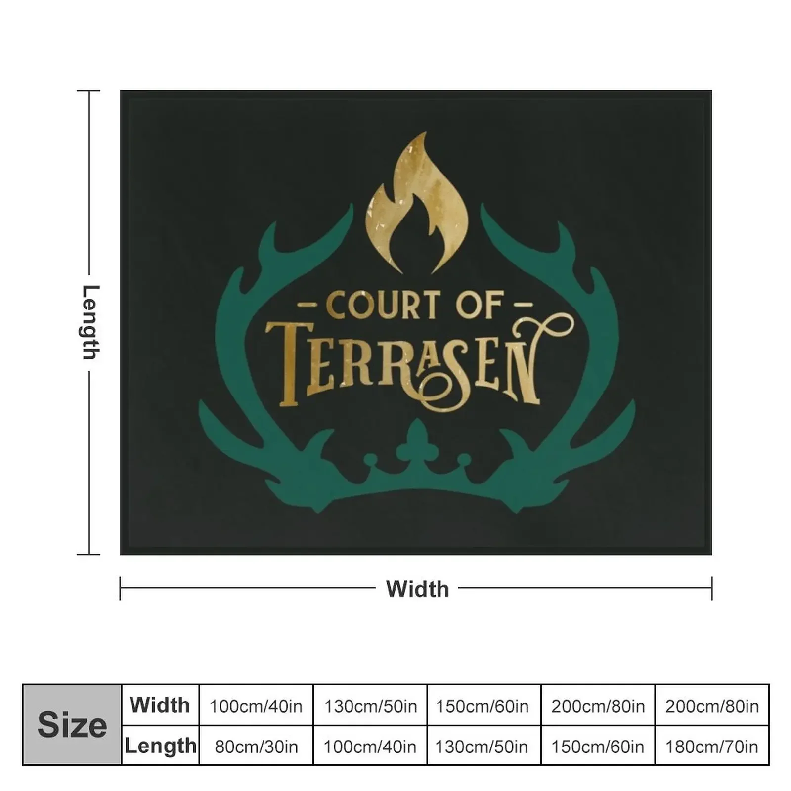 Court of Terrasen - Throne of Glass Throw Blanket Thins Hairys Blankets