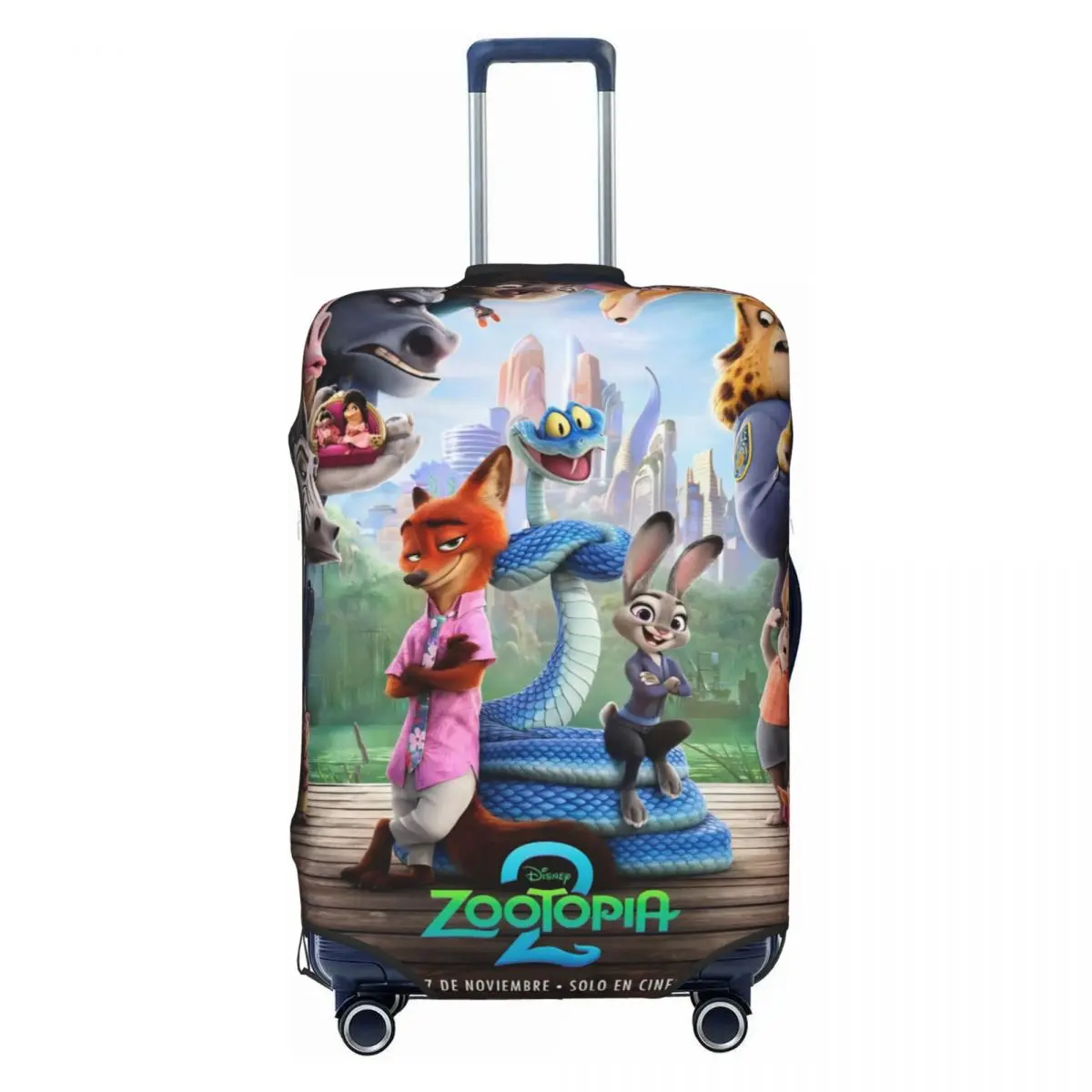 

2025 Movies Zootopia 2 Print Suitcase Cover Business Holiday Fun Luggage Accesories Protector