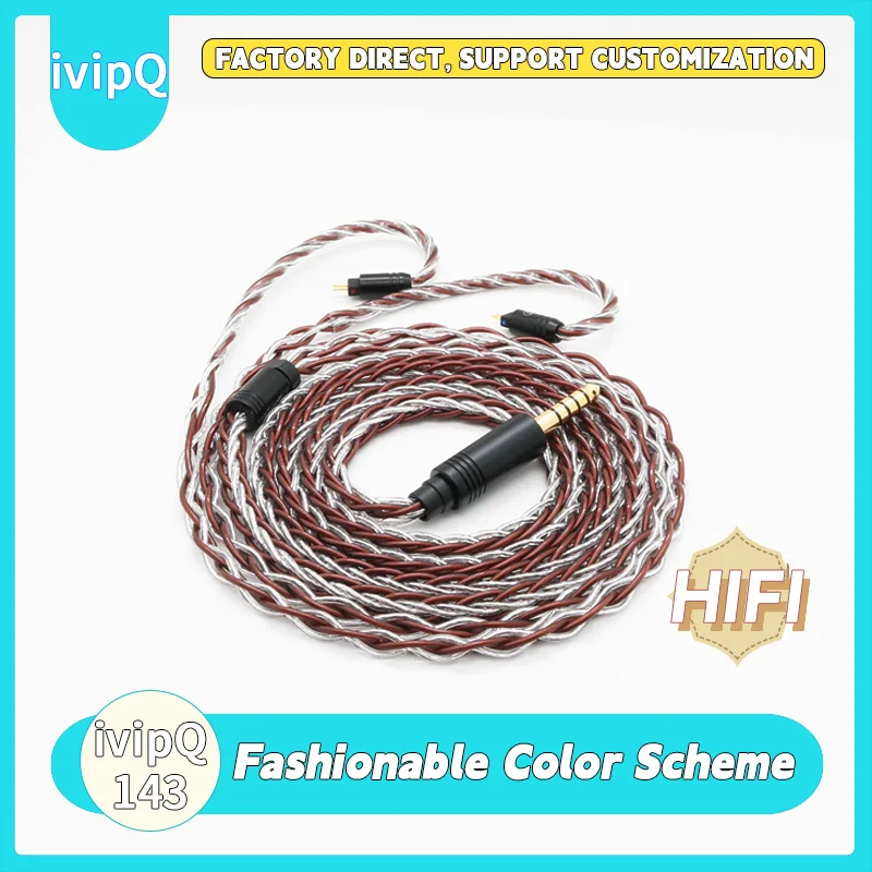 ivipQ Multi Strand Frozen 7N OCC Liquid Nitrogen Single Crystal Silver Earphone Upgrade Cable MMCX 2Pin 0.78/IE900 HiFi IEM Wire image 2
