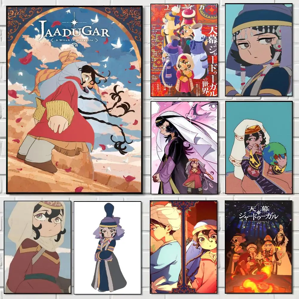 Japanese Anime J-Jaadugar A Witch in Mongolia Poster Pegatina artistica HD autoadhesiva impermeable para salon dormitorio