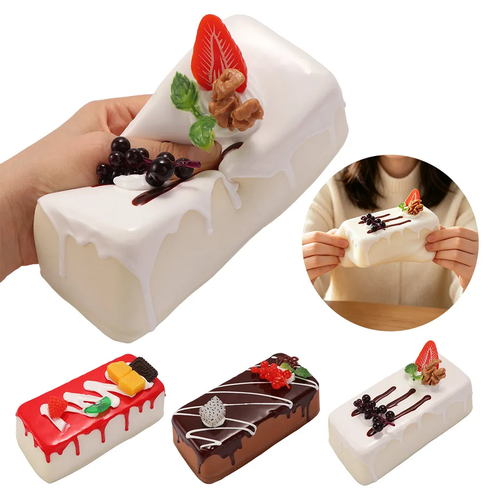 Creative Fruit Cake Squeezed Toy Anxiety Relief Comfortable Slow Rebound Fidget Toy Kneading Funny Sensory Stress Ball