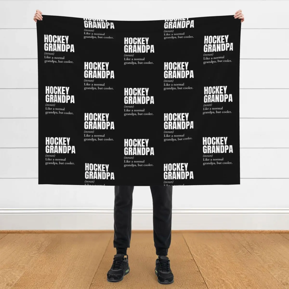 

Funny Hockey Grandpa Definition Throw Blanket Beach Bed linens Retros Thermal Blankets