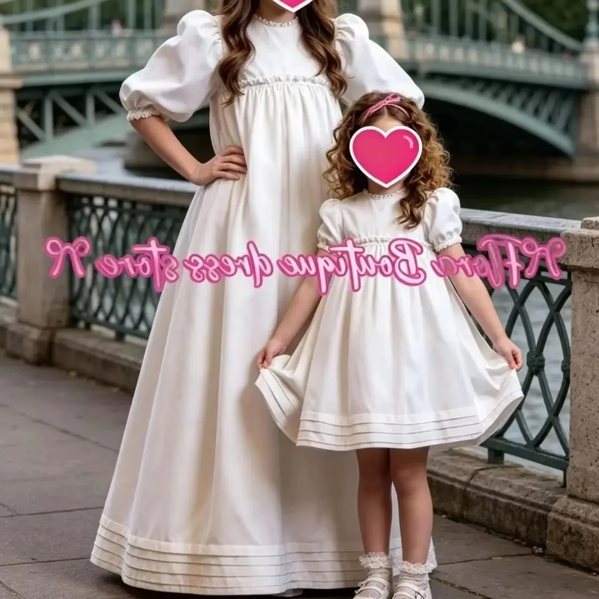 Großhandel Mädchenkleid Satin Rosa Puffig Elegantes Blumenmädchenkleid Halbarm Hochzeit Kleinkind Festzug Taufe Erstkommunion – Detail 3