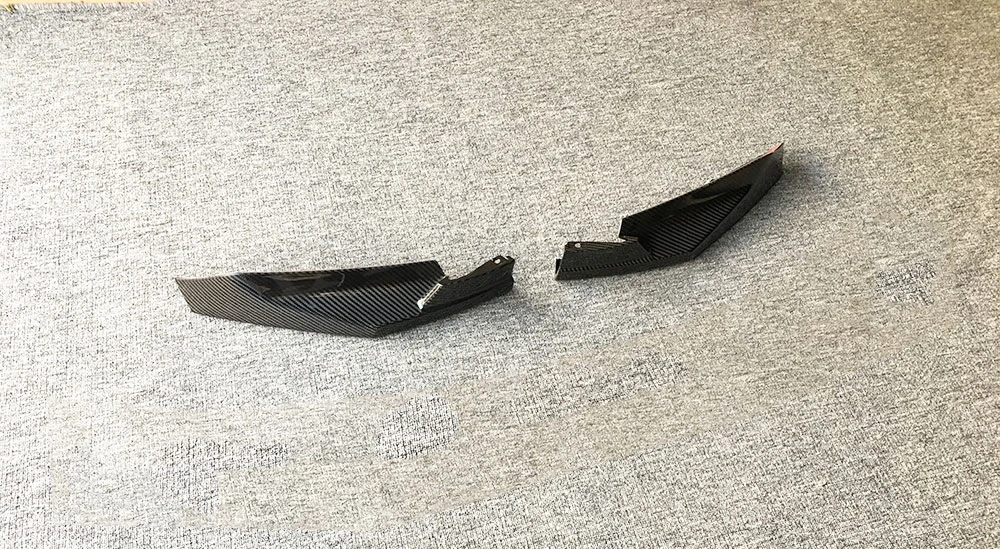 ألياف الكربون الجافة اكسسوارات السيارات الجبهة حافة مصد السيارة الفاصل اللوحات المئزر لسيارات BMW G80 G82 G83 M3 M4 2021 + مجموعات هيكل السيارة #3