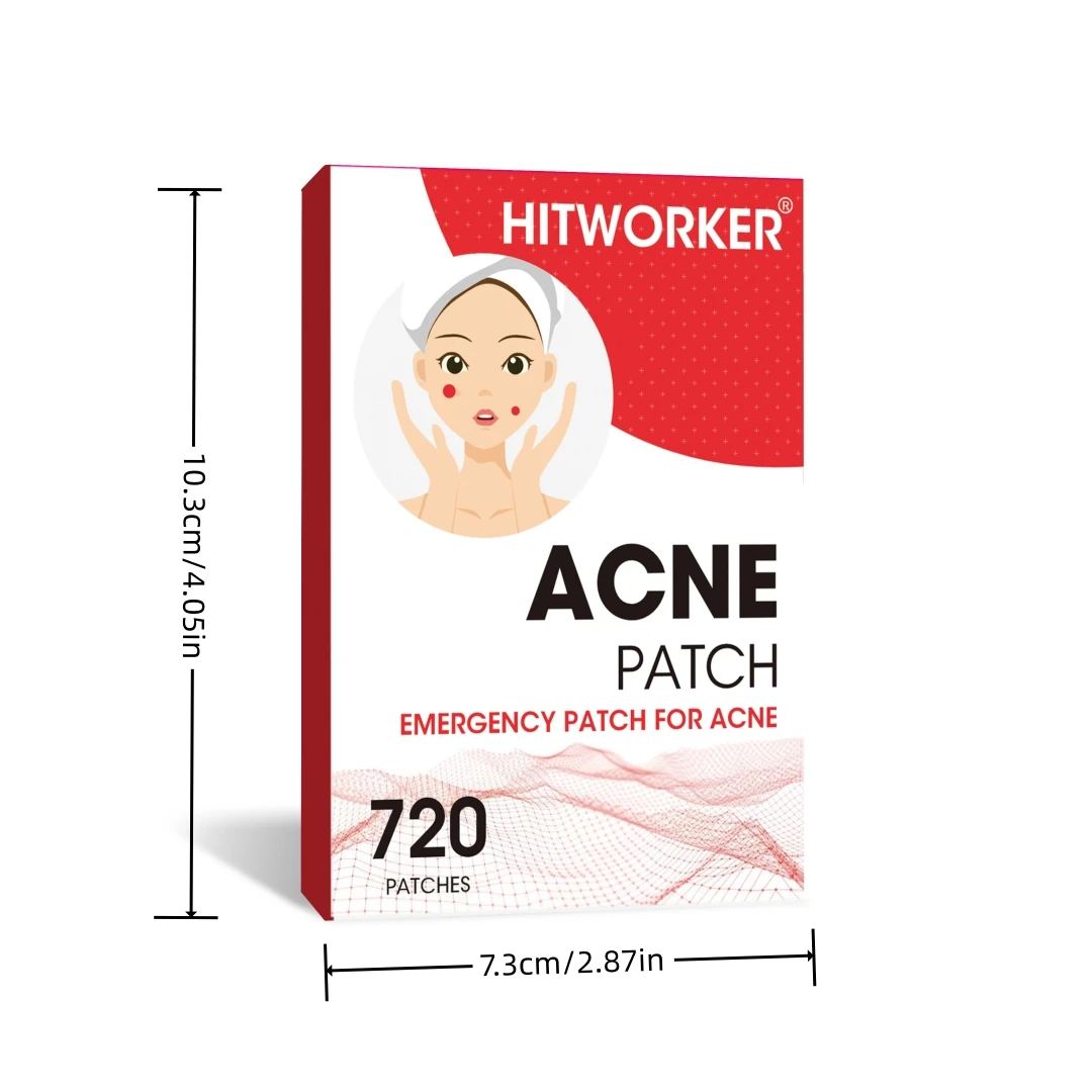 720 remendos claros redondos pequenos e grandes da acne dos pces, remendos hidrocolóides invisíveis ultra-finos da espinha, respirável & leve