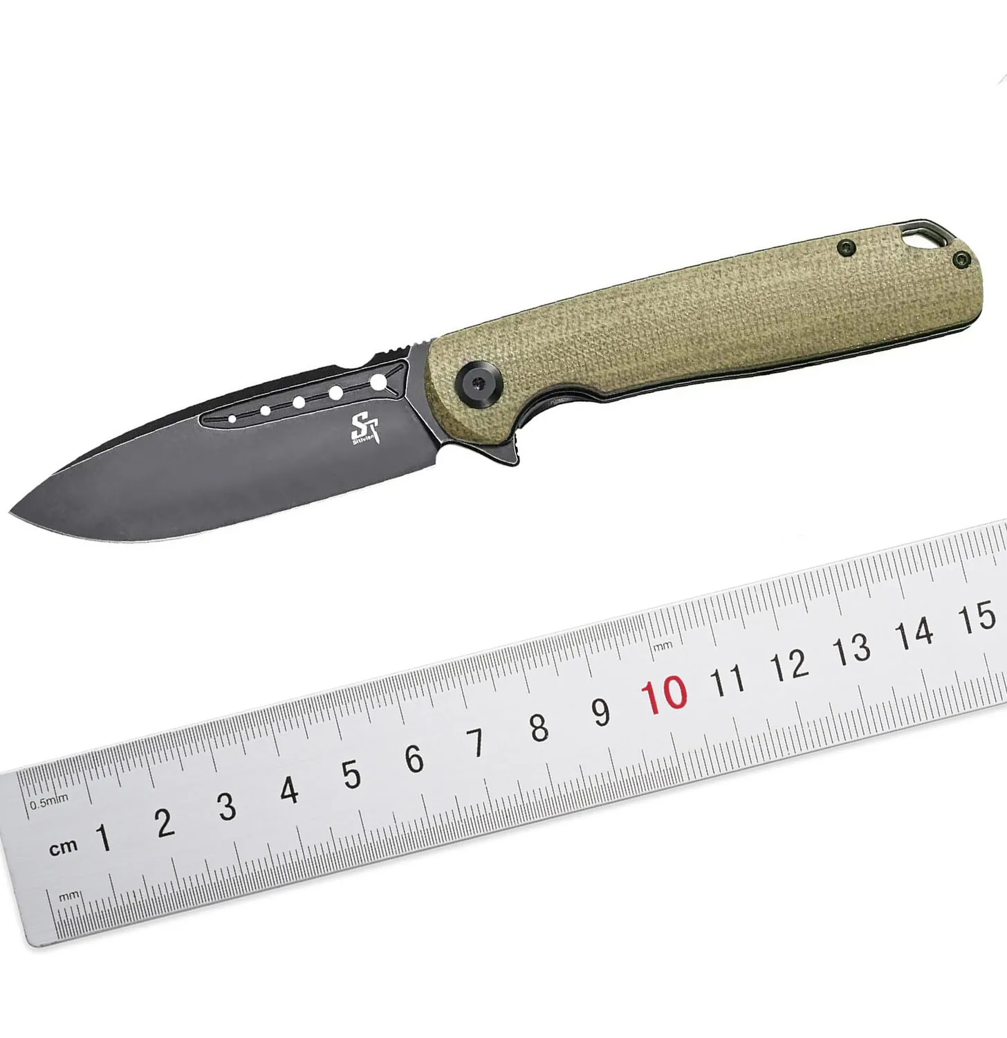 

Sitivien ST131 Folding Pocket Knife D2 Steel Blade G10/ Micarta Handle EDC Knives for Working Camping Survival Collection