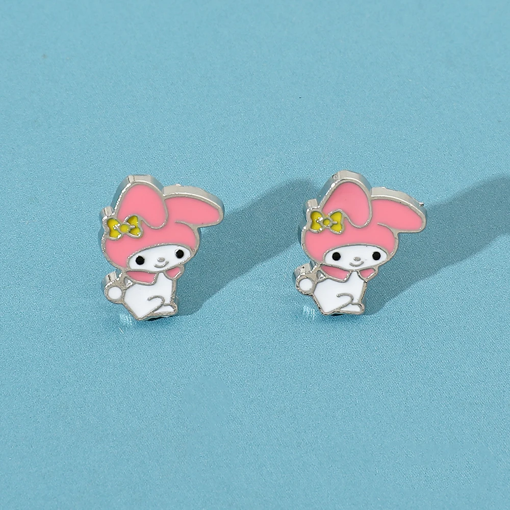 

Kawaii Sanrio My Melody Stud Earrings Pink Cute Cartoon Student Girl Earrings Friend Holiday Jewelry Accessories Gift