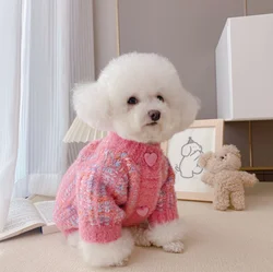 Cute French Fries Printed Soft Cotton Sweater for Pets High Quality Design Dog Jacket Small Animal Clothing for Cats