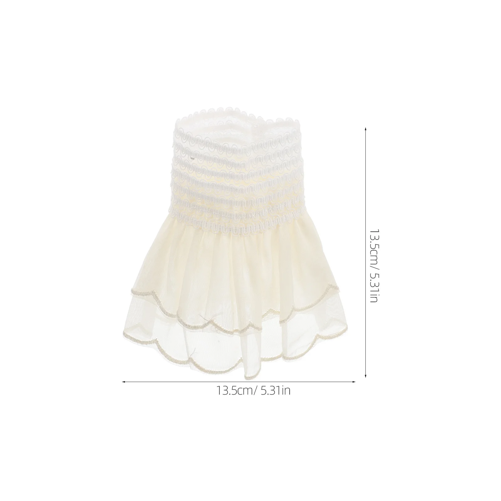 1 زوج أصفاد المعصم كشكش لينة مريحة الطبقات تصميم الحل الموسمي متعدد المناسبات استخدام فستان الأكمام انفصال