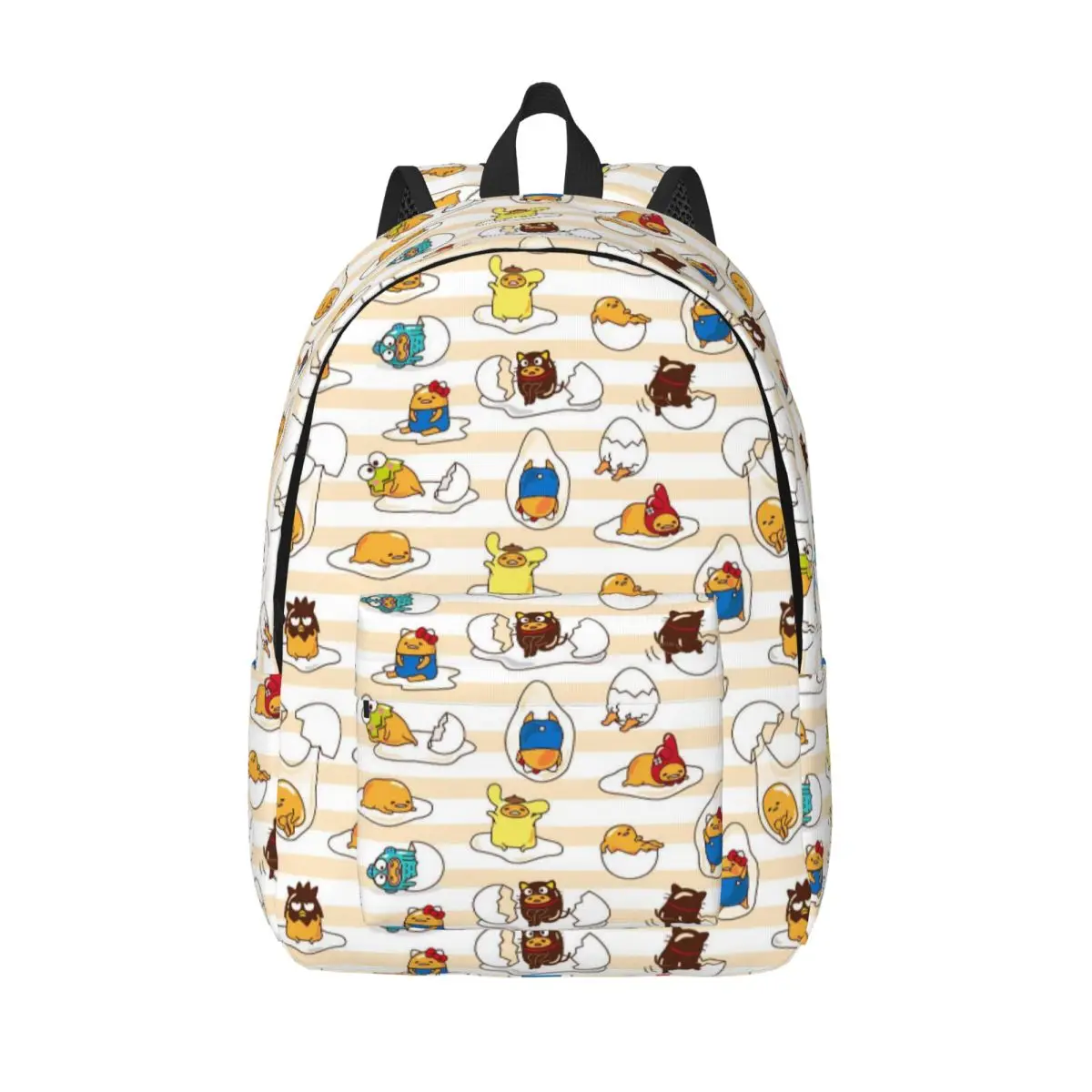 Gudetama Zaino simpatico cartone animato con uova Borse per libri per studenti delle scuole medie e superiori Zaino per adolescenti all'aperto