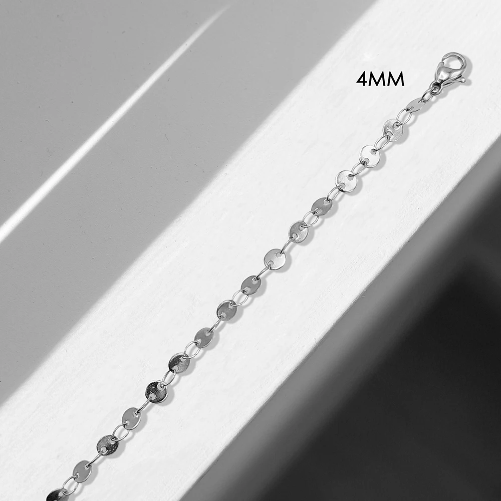 eManco 4MM Silver Color Stainless Steel Choker NecklaceWomen Korean Aesthetic Necklaces for Women Best Friend  Jewelry