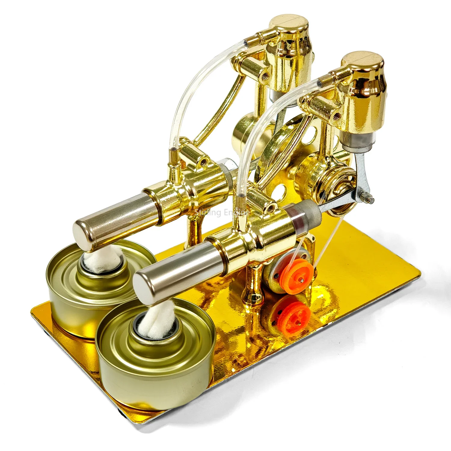 NF Stirling Engine Model DIY Kit Double Cylinder Generator Scientific Physical Experiment Working Mechanical Motor Toy