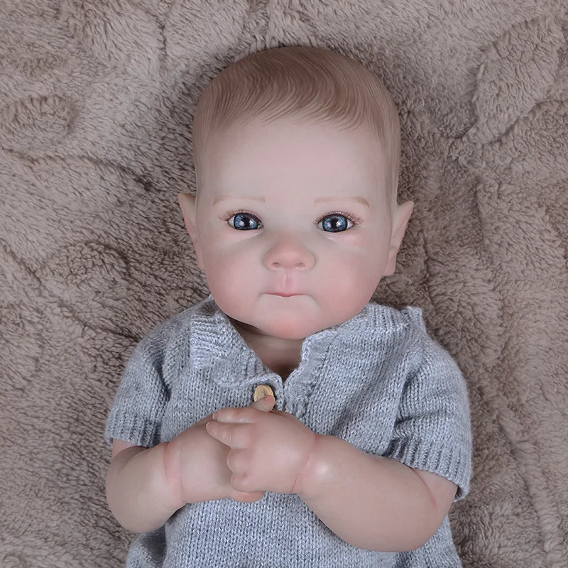 19inch Sweater Cuddly Bebe Reborn Baby Girl Full Silicone Doll Collectible Lifelike Realistic Art Reborn Dolls muñecas reborn