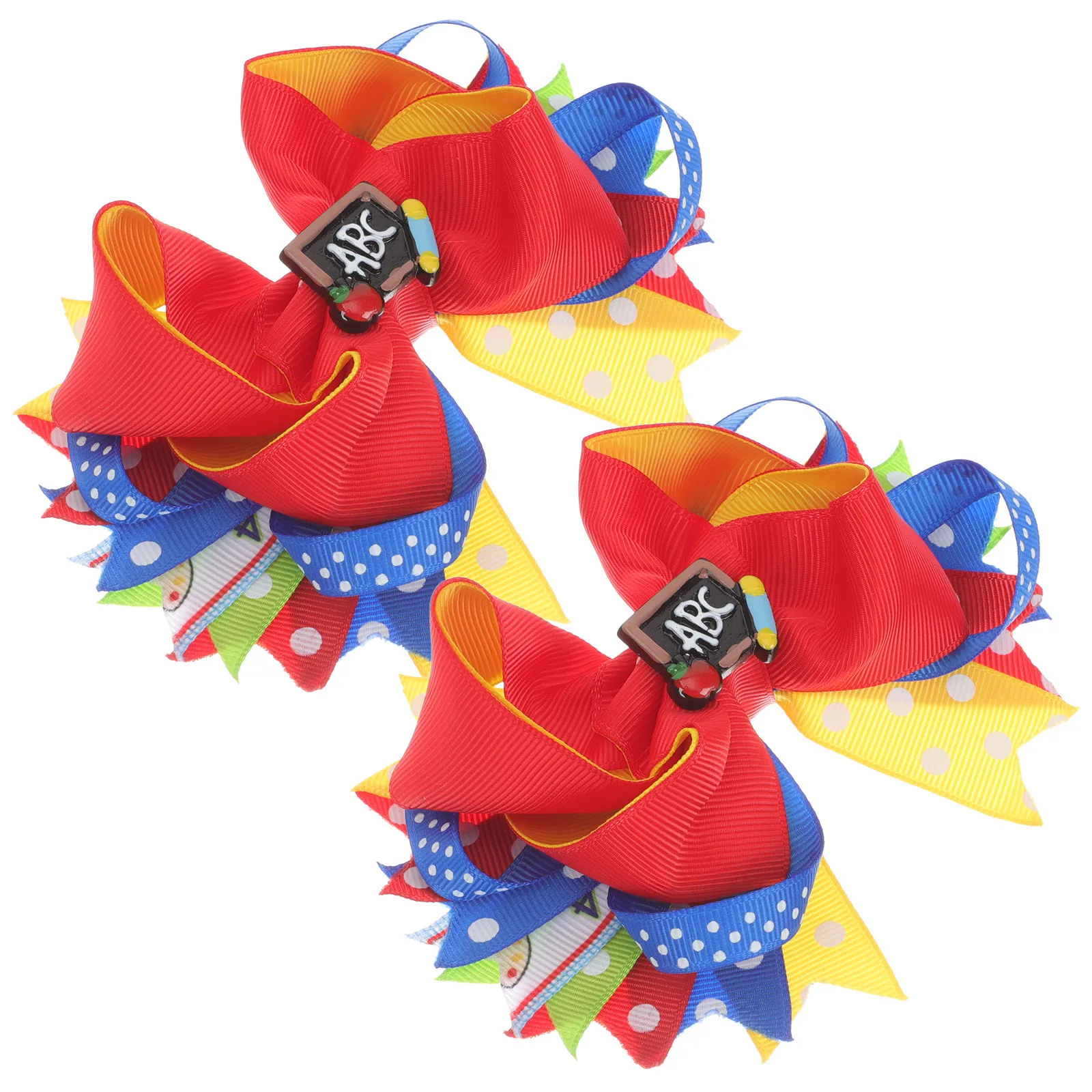 2pcs Bow Hair Bow Clip Clips Acrylic Girl Accessories Kids Toddler Baby Girls School Party Wedding Hairpin Bows