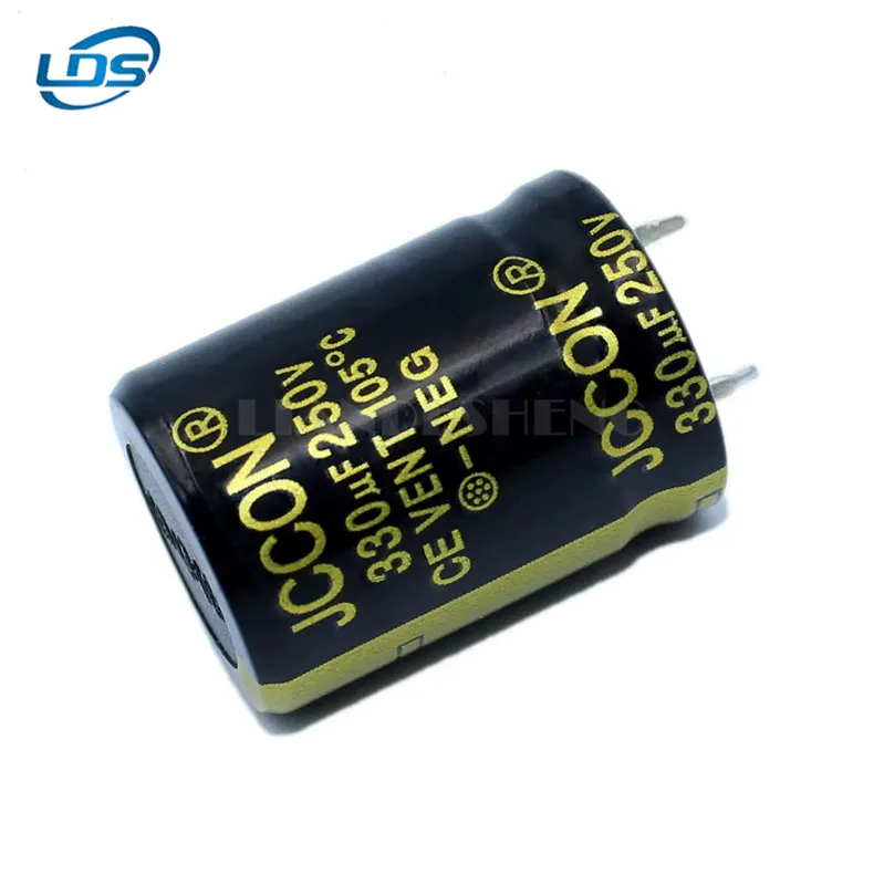 1pcs 250v330uf 250v JCCON Power Adapter High Frequency Low Resistance Capacitor Multifunction Universal 22x30