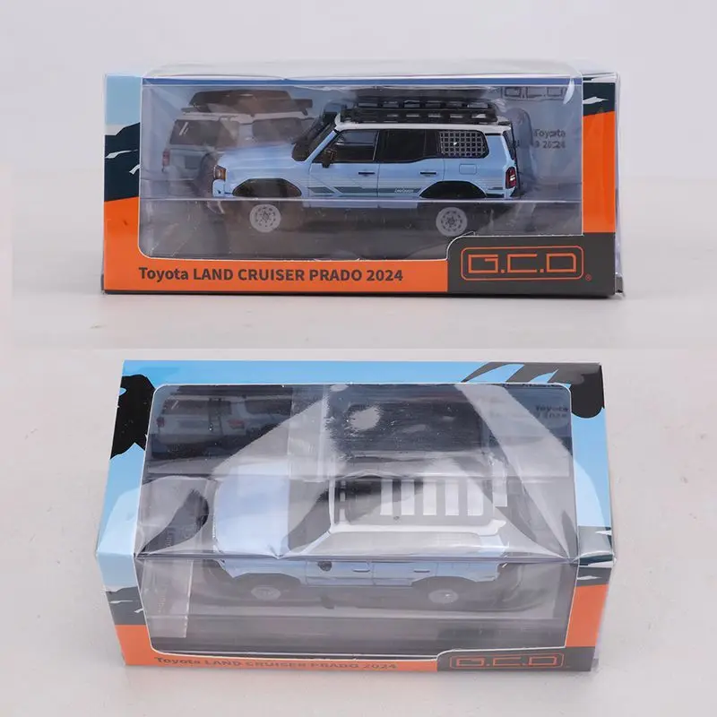1/64 GCD Diecast Modified Offroad 250 SUV Model, Light Blue With Roof Box & Display Stand - view 6
