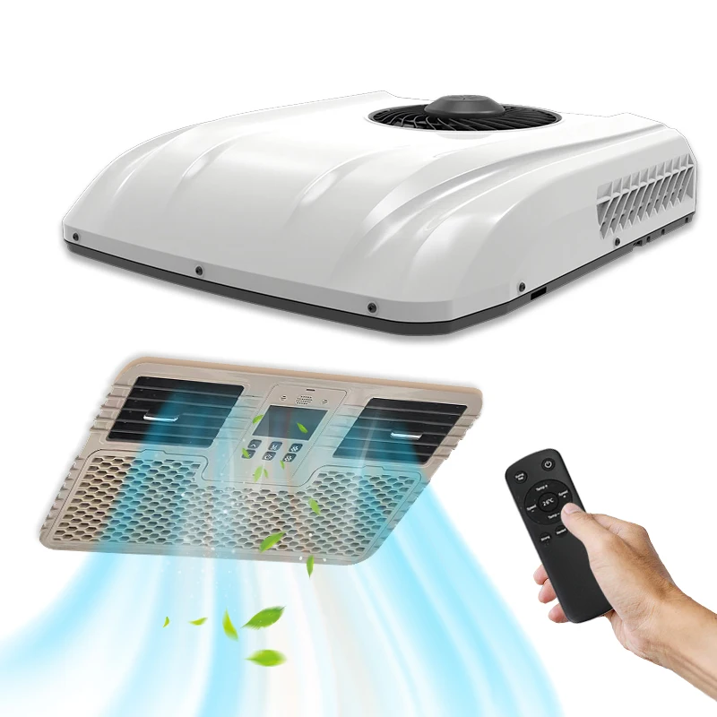 

DC24V Fast Cooling RV Rooftop Air Conditioner Parking Air Condition Super Refrigeration System For Car Van Truck Excavator