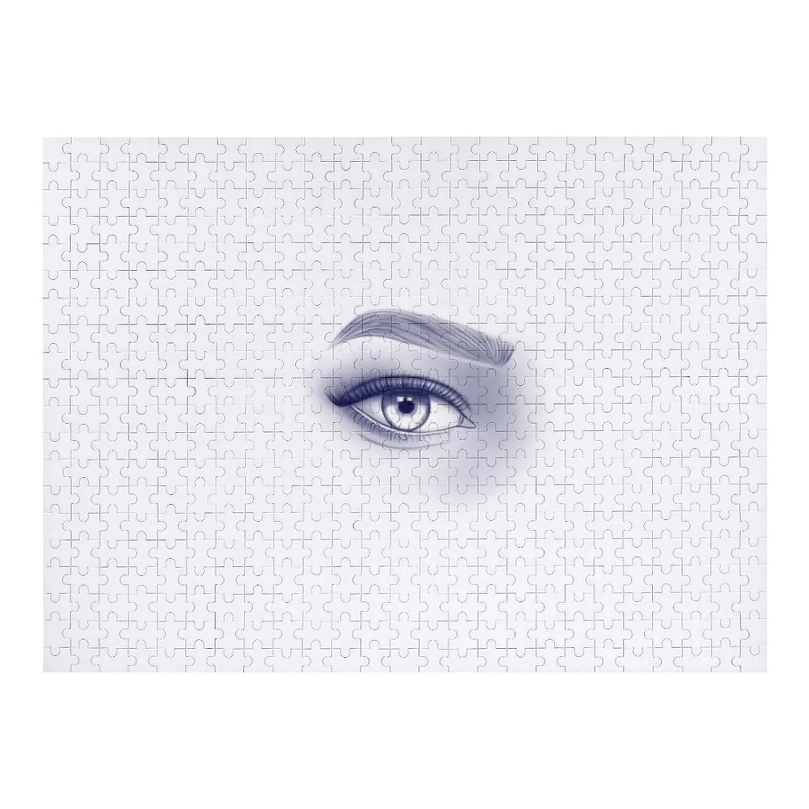 

Женский глаз. Монохромная иллюстрация-головоломка с животными, индивидуальные игрушки для детей, детская игрушка, деревянная головоломка с именем