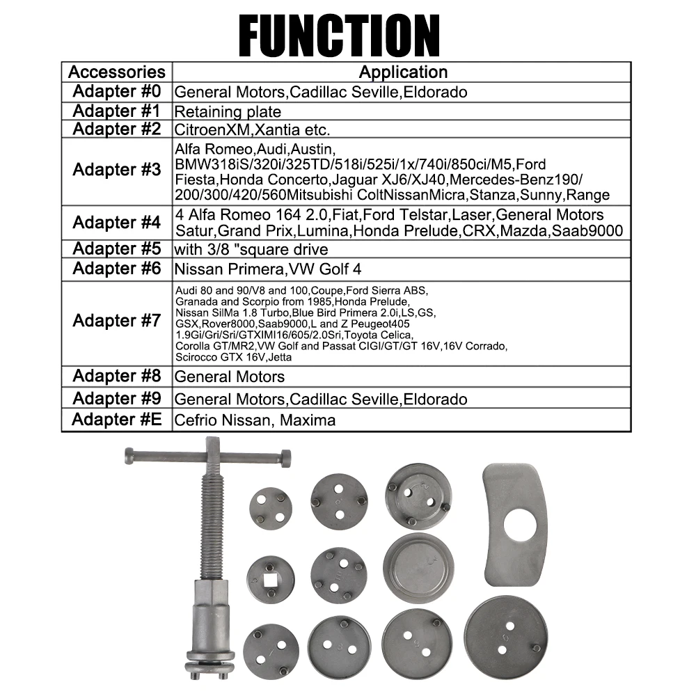 Rewind Back Brake 1 Set Durable And Reliable Convenient Car Disc Brake Caliper 12PCS/13PCS Piston Compressor Tool Kit Set