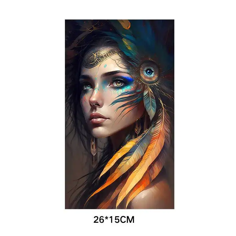Fashion Art Girls Photos Iron On Transfer Stickers DIY Woman T-shirt Custom Patch Sticker On Clothes Heat Transfer Vinyl