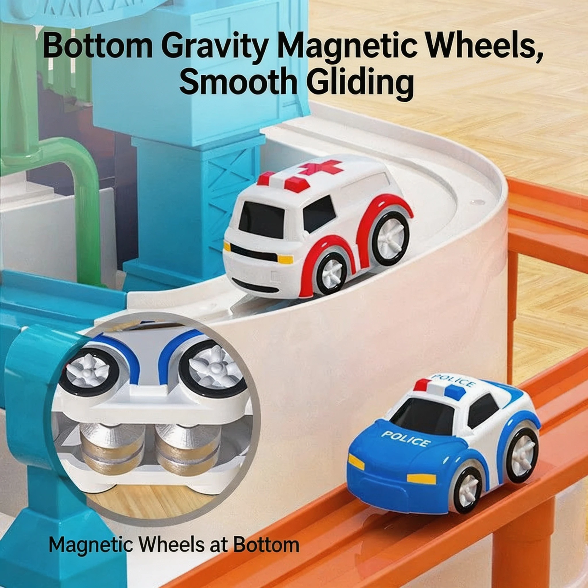 Racing track car model educational toy children's puzzle toy track adventure game brain mechanical interaction train animal - view 5