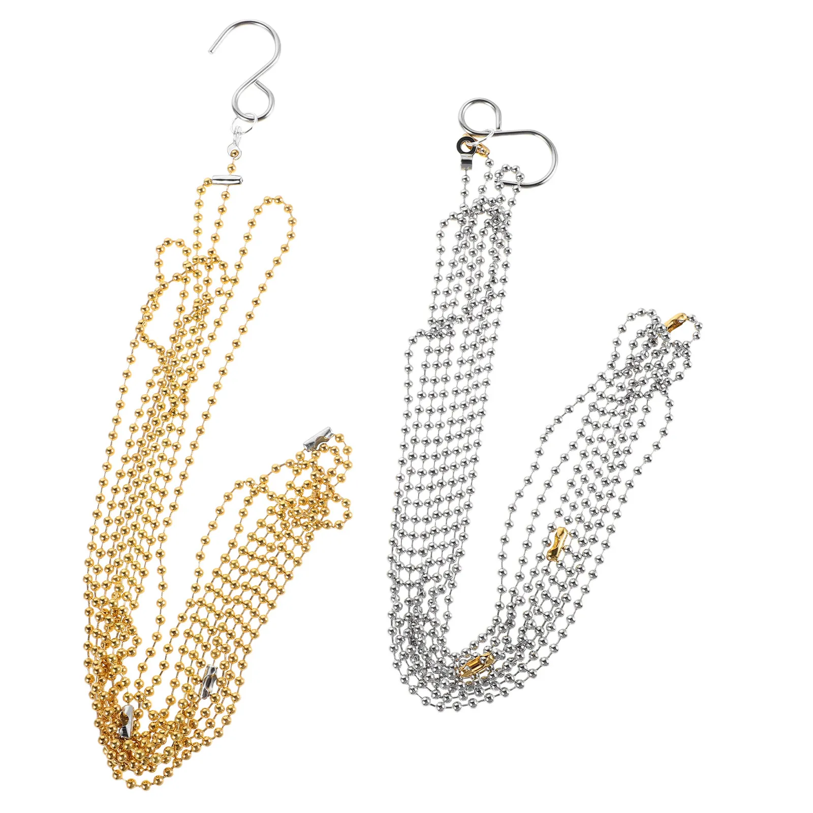 6Pcs Volleyball Net Measurement Chain Silver Gold Portable Metal Beaded Set Referee Net Height Positioning Tool Official Match