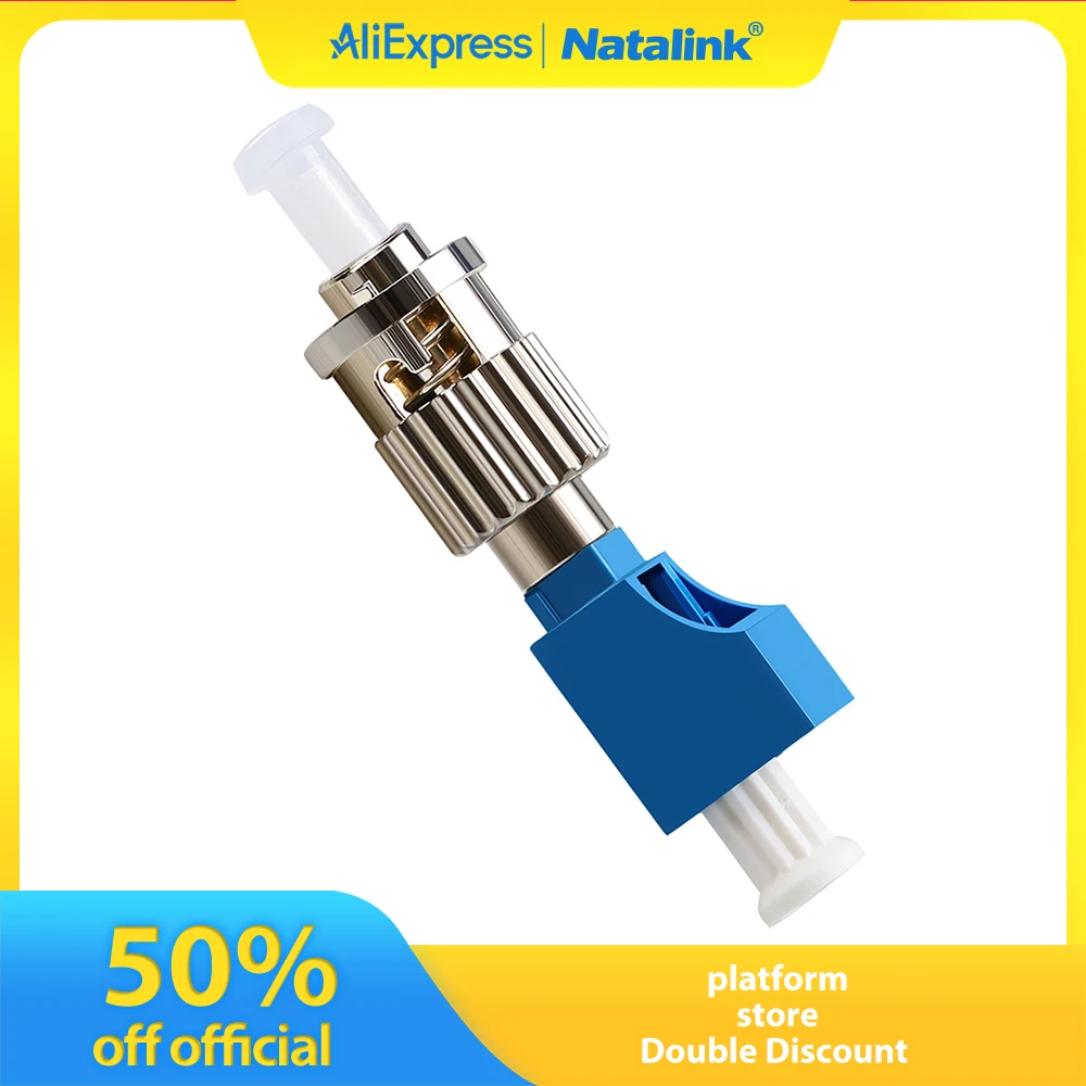 Natalink ST Male to LC Female UPC Simplex Optical Fiber Connector for FTTH Red Light Pen OTDR Optical Power Meter Coupler