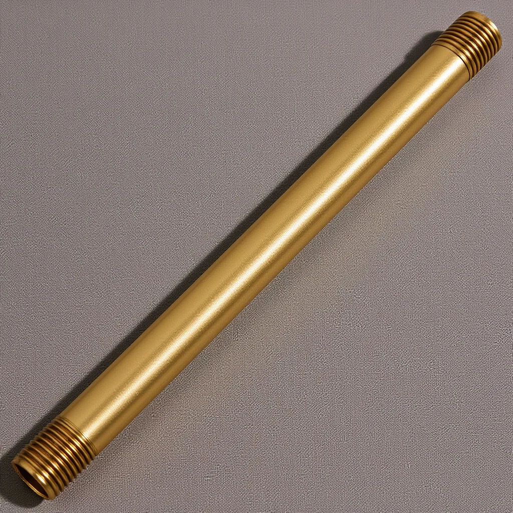 

Copper Pipe Lamp Stem Straight Downrod for DIY Lighting Fixture Parts Replacement Hollow Threaded Rod for Lamp Making and