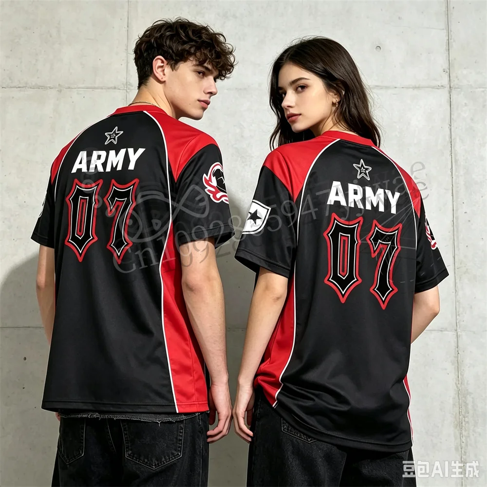 K-pop World Tour Jersey Konzert-Outfit Fußball Mittelfeld Show T-Shirt Army Geschenk Kurzarm Sport-Top Sommer Erwachsenen- und Kinder-T-Shirt – Detail 4