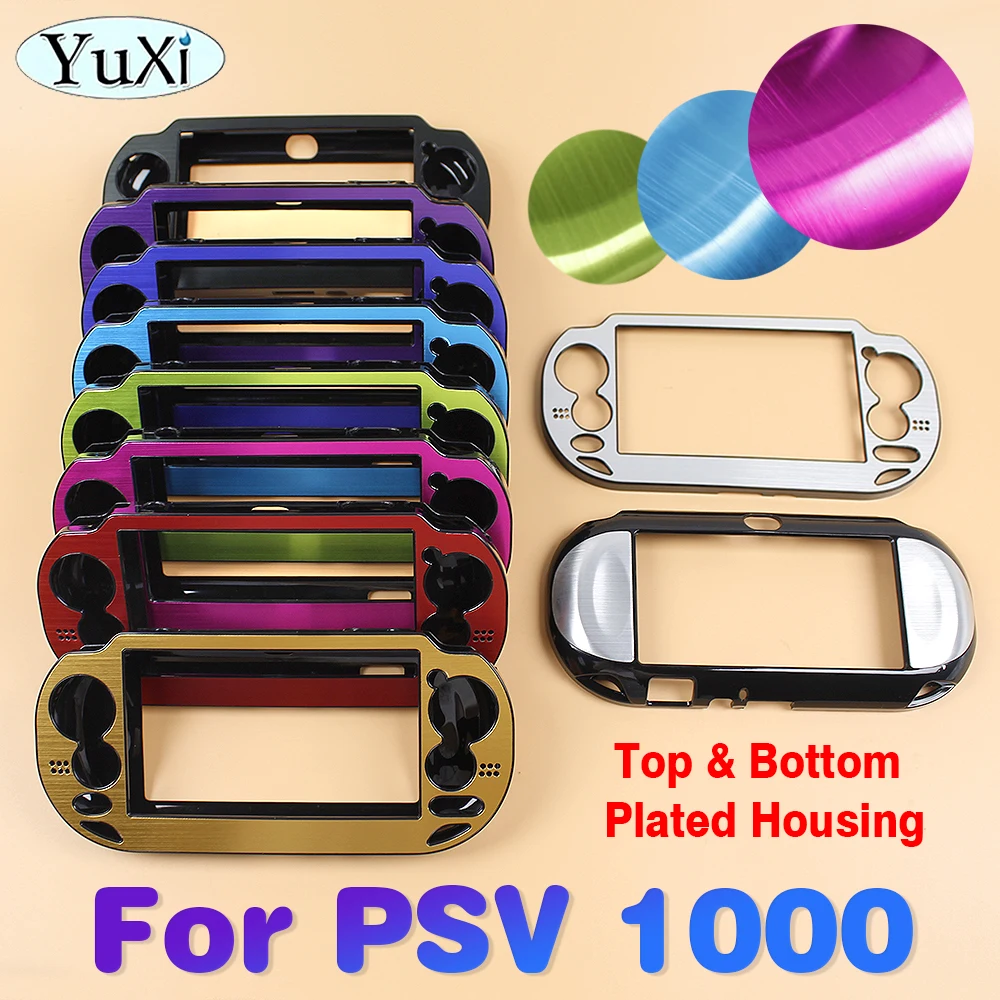 1Set For PSV 1000 Aluminium Housing Shell For PS Vita 1000 Top Bottom Skin Cover Case Protective Shell Replacement Part