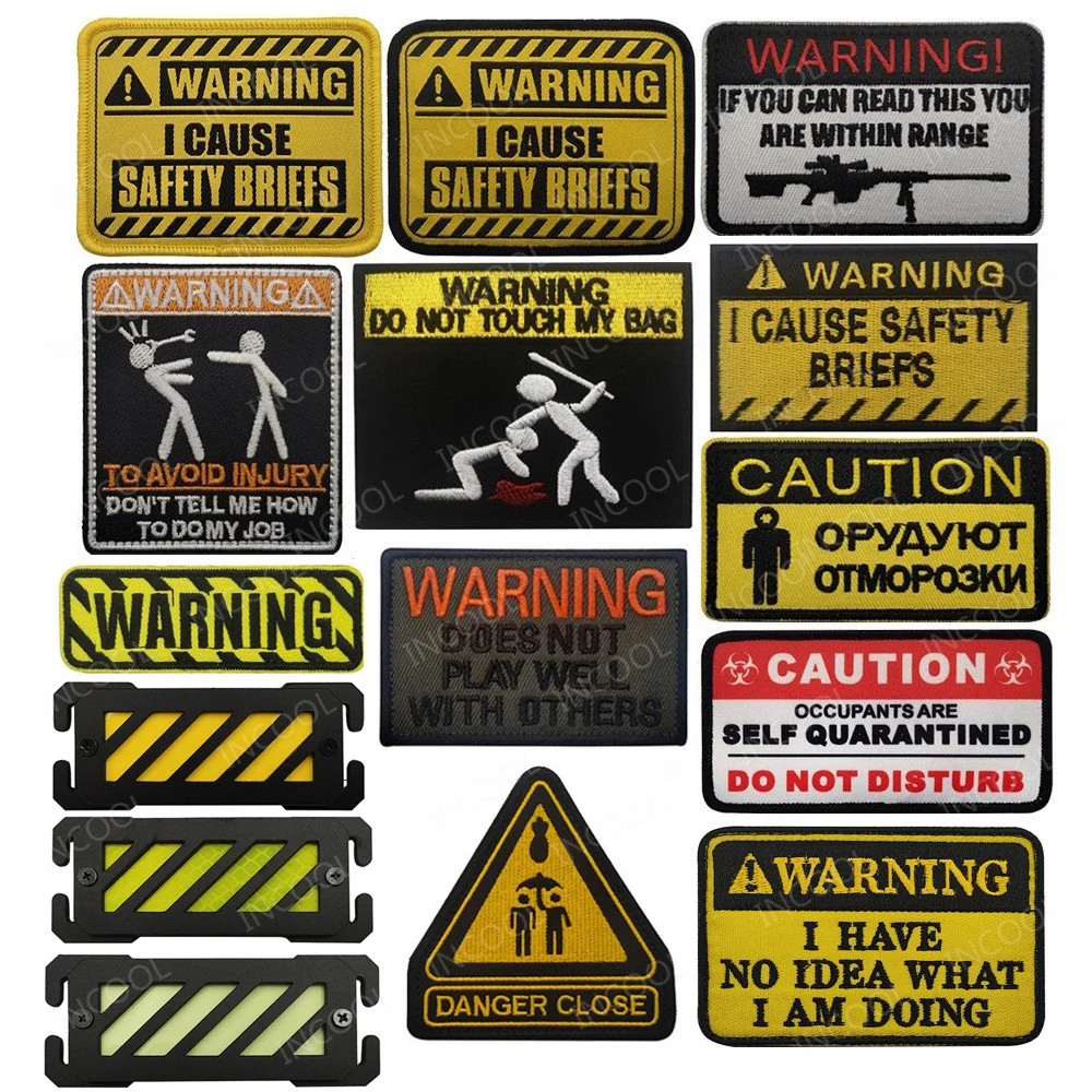 Warning Embroidered… - image