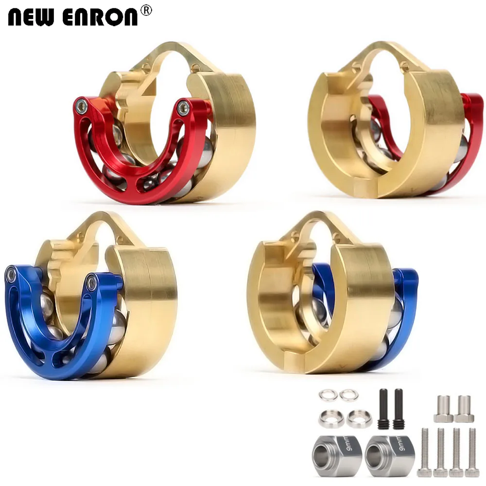 NEW ENRON Brass Wheel Counterweight Alloy Cover 304 Stainless Steel Ball Type With 9MM Hex for RC Traxxas 1/10 TRX4 TRX6 Crawler